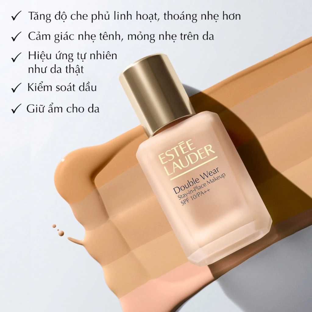  KEM NỀN LÂU TRÔI 36 GIỜ, LÌ MỊN ESTÉE LAUDER DOUBLE WEAR STAY-IN-PLACE SPF 10/PA++I FOUNDATION 30ML - DEAL 11 - E9 