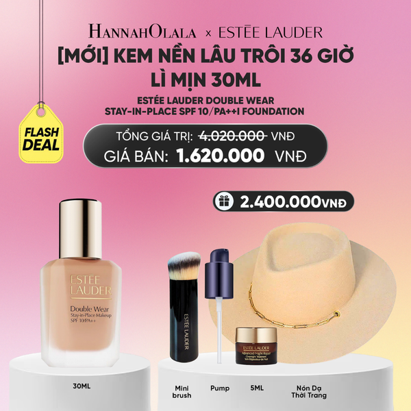  [MỚI] KEM NỀN LÂU TRÔI 36 GIỜ, LÌ MỊN ESTÉE LAUDER DOUBLE WEAR STAY-IN-PLACE SPF 10PA++FOUNDATION 30ML_A1603 