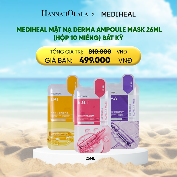  A1959_DEAL 5 : MEDIHEAL MẶT NẠ DERMA AMPOULE MASK 26ML (HỘP 10 MIẾNG) BẤT KỲ 