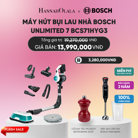  MÁY HÚT BỤI LAU NHÀ BOSCH UNLIMITED 7 BCS71HYG3 PROHYGIENIC_ A2053 