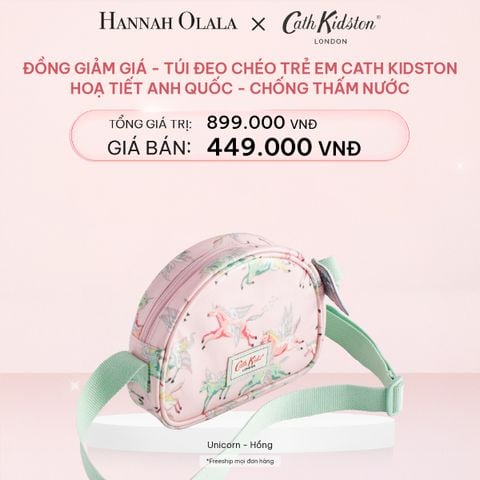  E351_DEAL 5: [ĐỒNG GIẢM GIÁ] TÚI ĐEO CHÉO TRẺ EM CATH KIDSTON HOẠ TIẾT ANH QUỐC ĐÁNG YÊU PHỦ PVC CHỐNG THẤM NƯỚC 