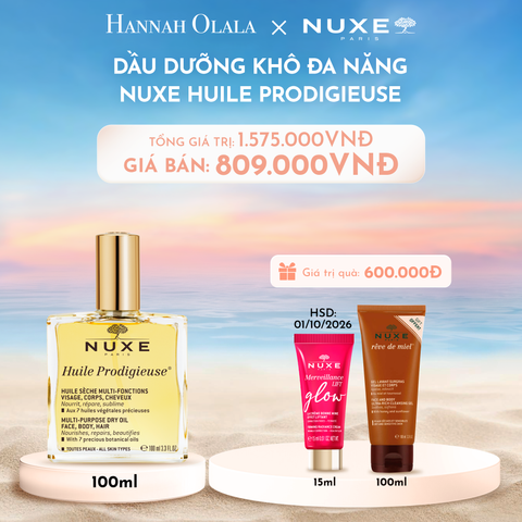  C145_DEAL 5: DẦU DƯỠNG KHÔ ĐA NĂNG NUXE HUILE PRODIGIEUSE MULTI-PURPOSE DRY OIL 100ML (CHỌN HƯƠNG) 