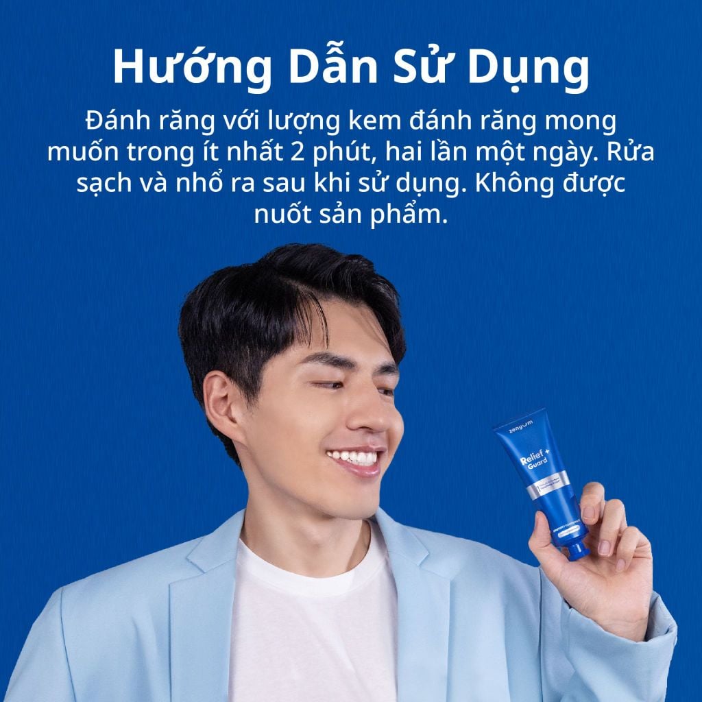  COMBO 2 KEM ĐÁNH RĂNG CHO RĂNG NHẠY CẢM ZENYUM RELIEF + GUARD SENSITIVITY 100G - A424 