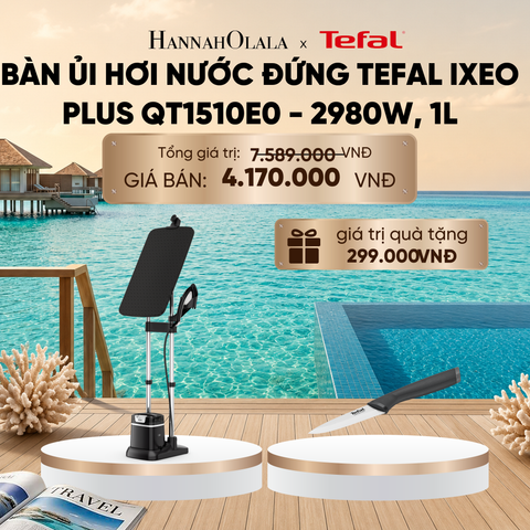  BÀN ỦI HƠI NƯỚC ĐỨNG TEFAL IXEO PLUS QT1510E0 - 2980W, 1L_ D746 