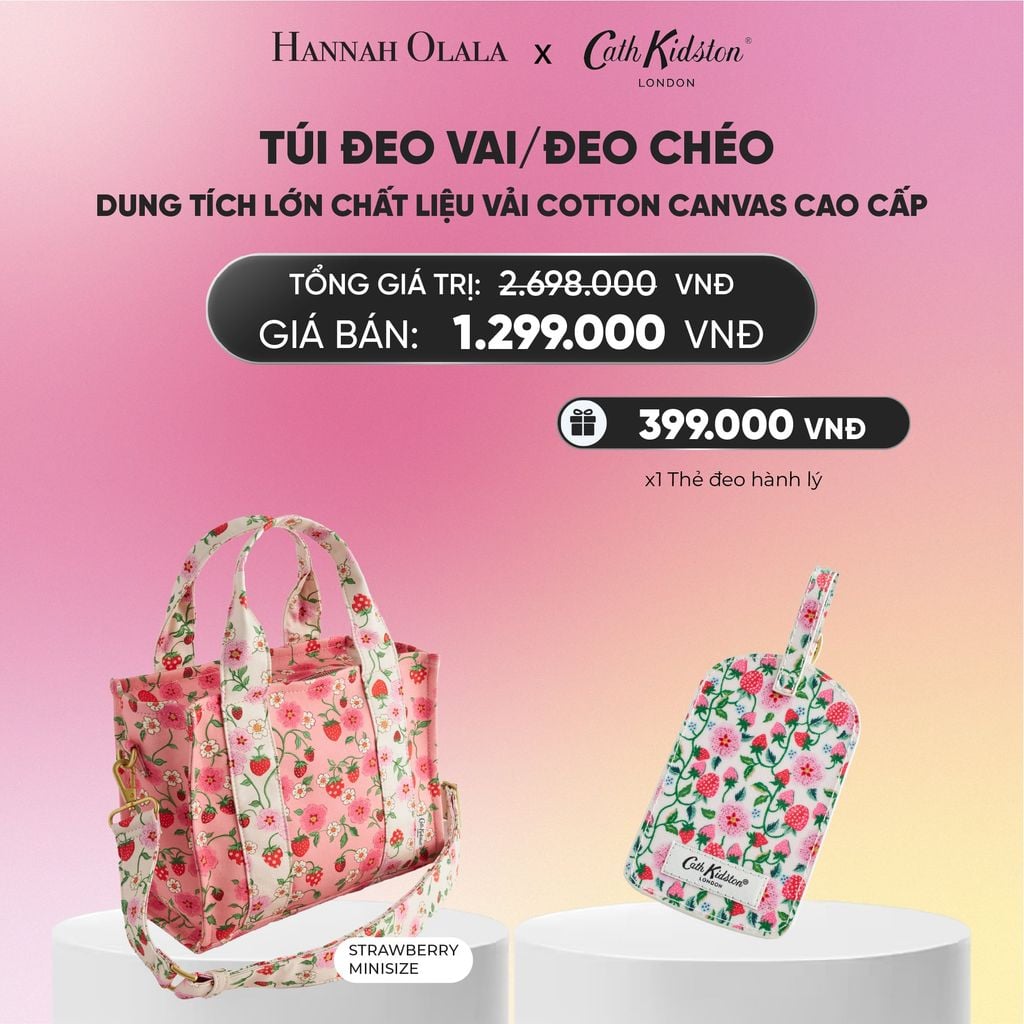  TÚI ĐEO VAI/ĐEO CHÉO CATH KIDSTON DUNG TÍCH LỚN CHẤT LIỆU VẢI COTTON CANVAS CAO CẤP_A1974 