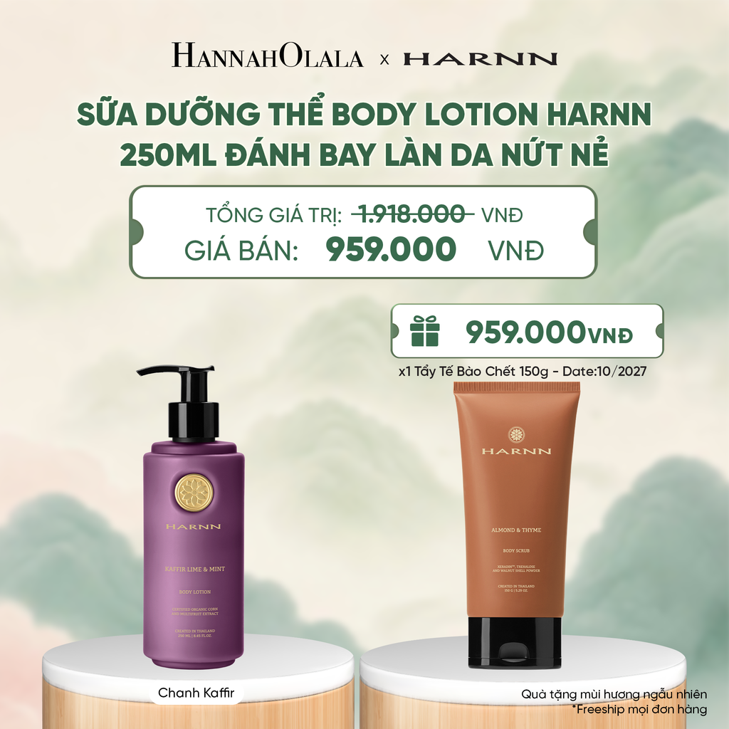  SỮA DƯỠNG THỂ BODY LOTION HARNN 250ML ĐÁNH BAY LÀN DA NỨT NẺ - A4055 