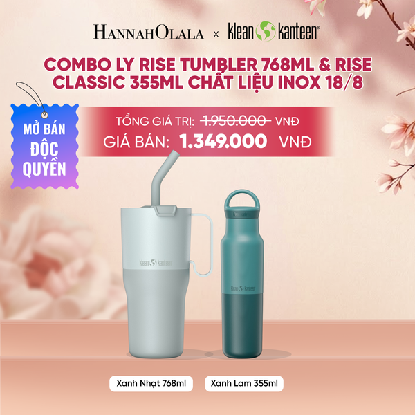  COMBO LY GIỮ NHIỆT KLEAN KANTEEN RISE TUMBLER 768ML & RISE CLASSIC 355ML CHẤT LIỆU INOX 18/8 