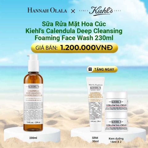  DEAL 6: SỮA RỬA MẶT HOA CÚC KIEHL'S CALENDULA DEEP CLEANSING FOAMING FACE WASH 230ML 