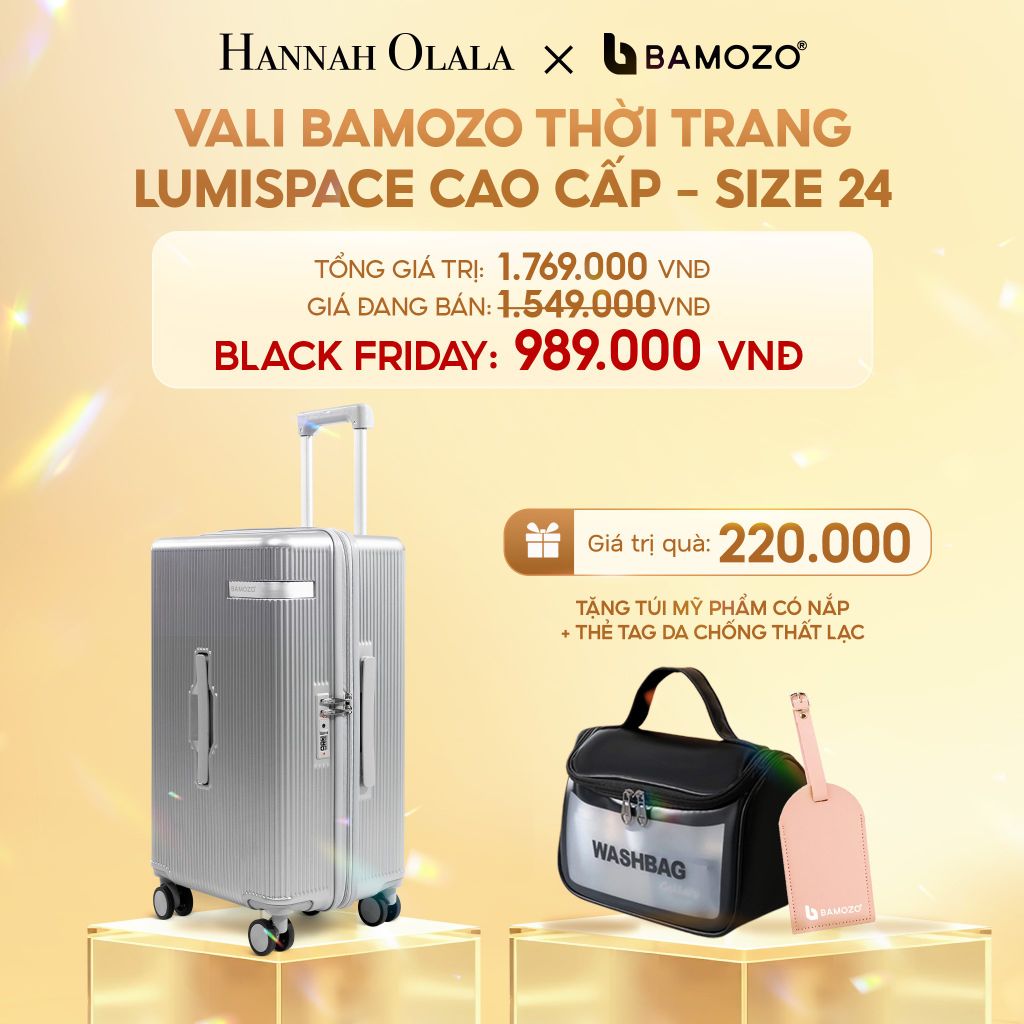  DEAL 1: VALI BAMOZO LUMISPACE CAO CẤP (TẶNG TÚI MỸ PHẨM CÓ NẮP + THẺ TAG DA CHỐNG THẤT LẠC) 