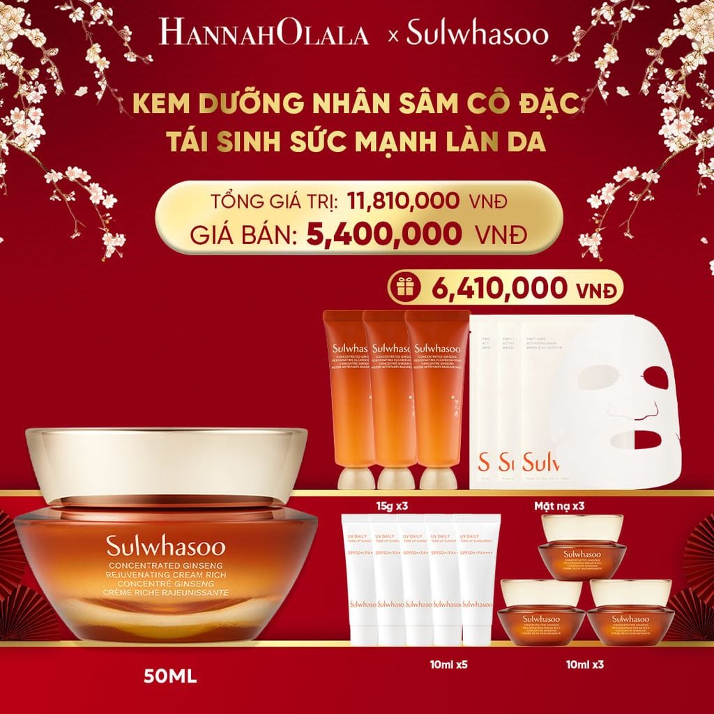  DEAL 3A: KEM DƯỠNG NHÂN SÂM CÔ ĐẶC CONCENTRATED GINSENG REJUVENATING CREAM 50ML 