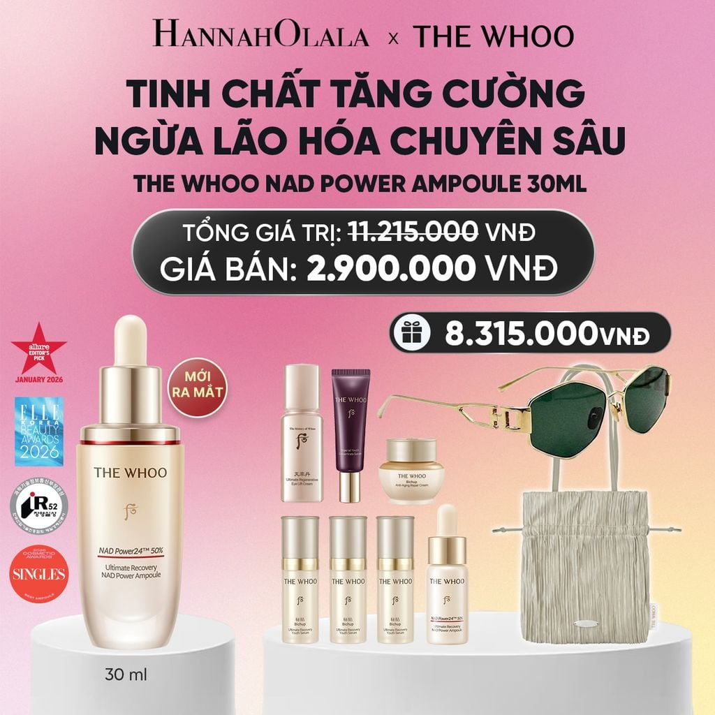  MỚI RA MẮT - BỘ TINH CHẤT TĂNG CƯỜNG NGỪA LÃO HÓA CHUYÊN SÂU THE WHOO BICHUP ULTIMATE RECOVERY NAD POWER AMPOULE 30ML SPECIAL SET_A164 