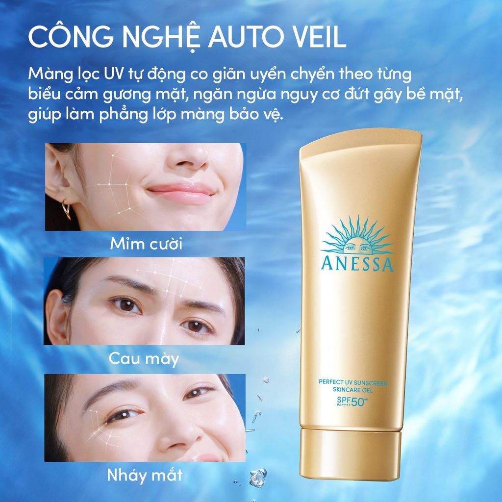  DEAL 1: COMBO GEL CHỐNG NẮNG DƯỠNG DA DƯỠNG ẨM BẢO VỆ HOÀN HẢO ANESSA GOLD GEL SPF50+ PA++++ 90GX2 - HSD: 1/4/2027 