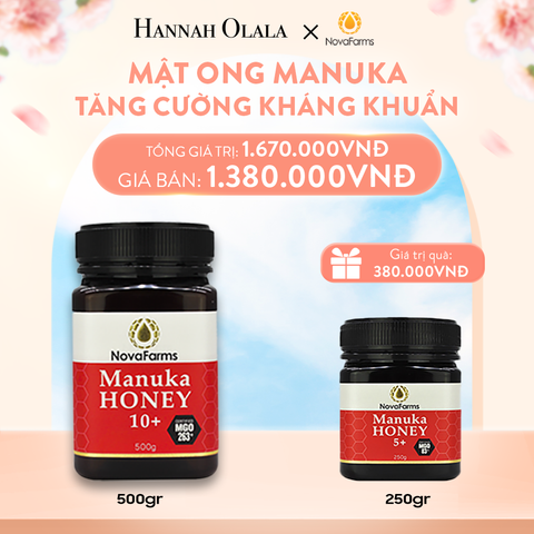  A603_DEAL 5: BỘ ĐÔI MẬT ONG MANUKA NOVAFARM- NGĂN NGỪA BỆNH 