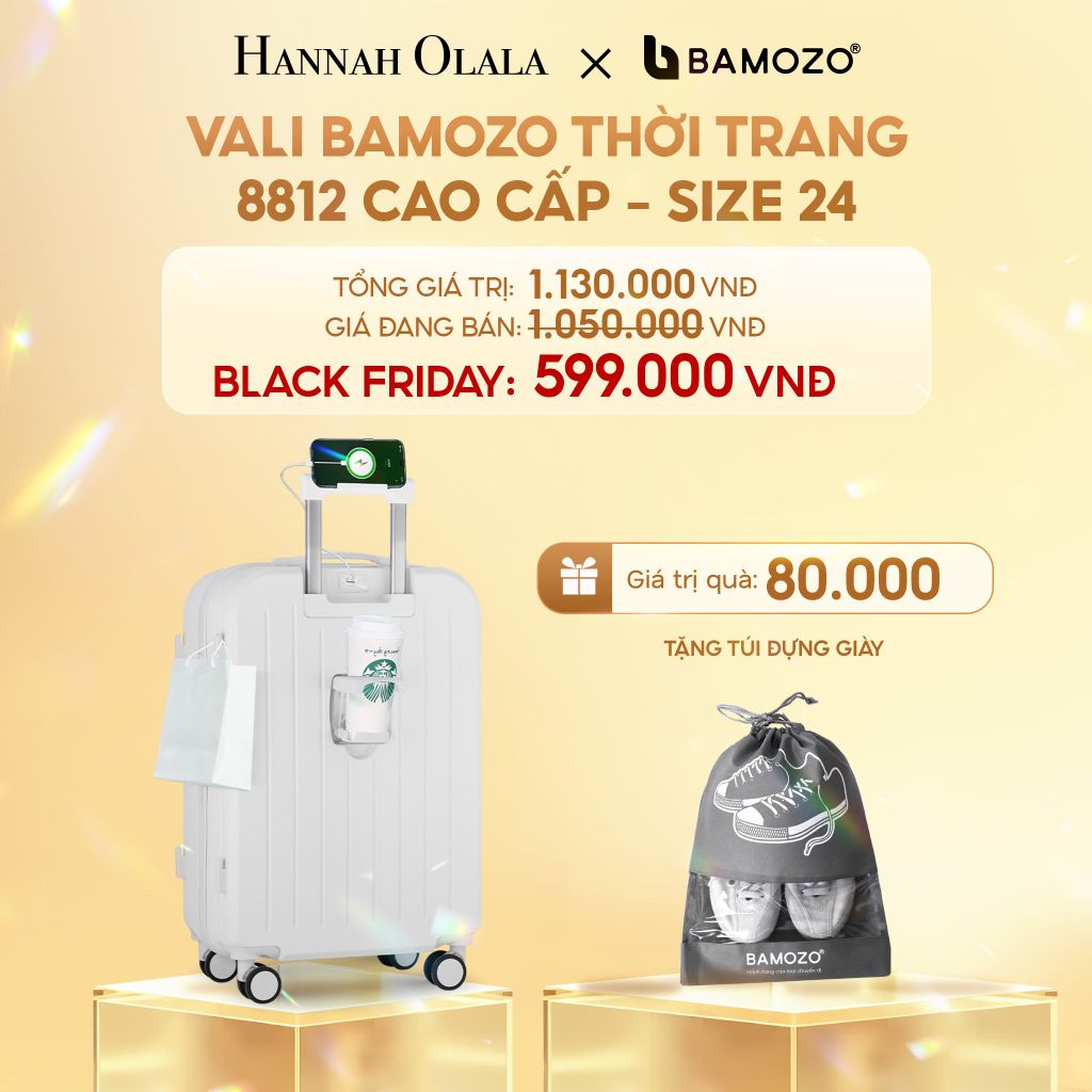  DEAL 5: VALI BAMOZO 8812 CAO CẤP (TẶNG TÚI ĐỰNG GIÀY) 