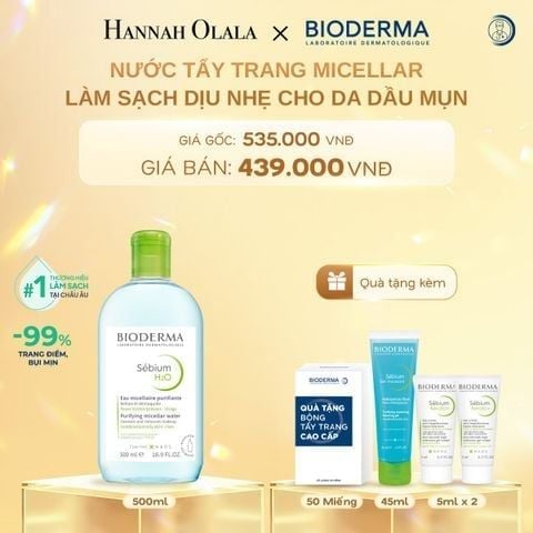  C349_DEAL 6: NƯỚC TẨY TRANG MICELLAR LÀM SẠCH CHO DA DẦU, MỤN 