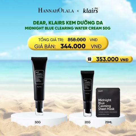  DEAL 5 : DEAR, KLAIRS KEM DƯỠNG DA MIDNIGHT BLUE CLEARING WATER CREAM 50G 