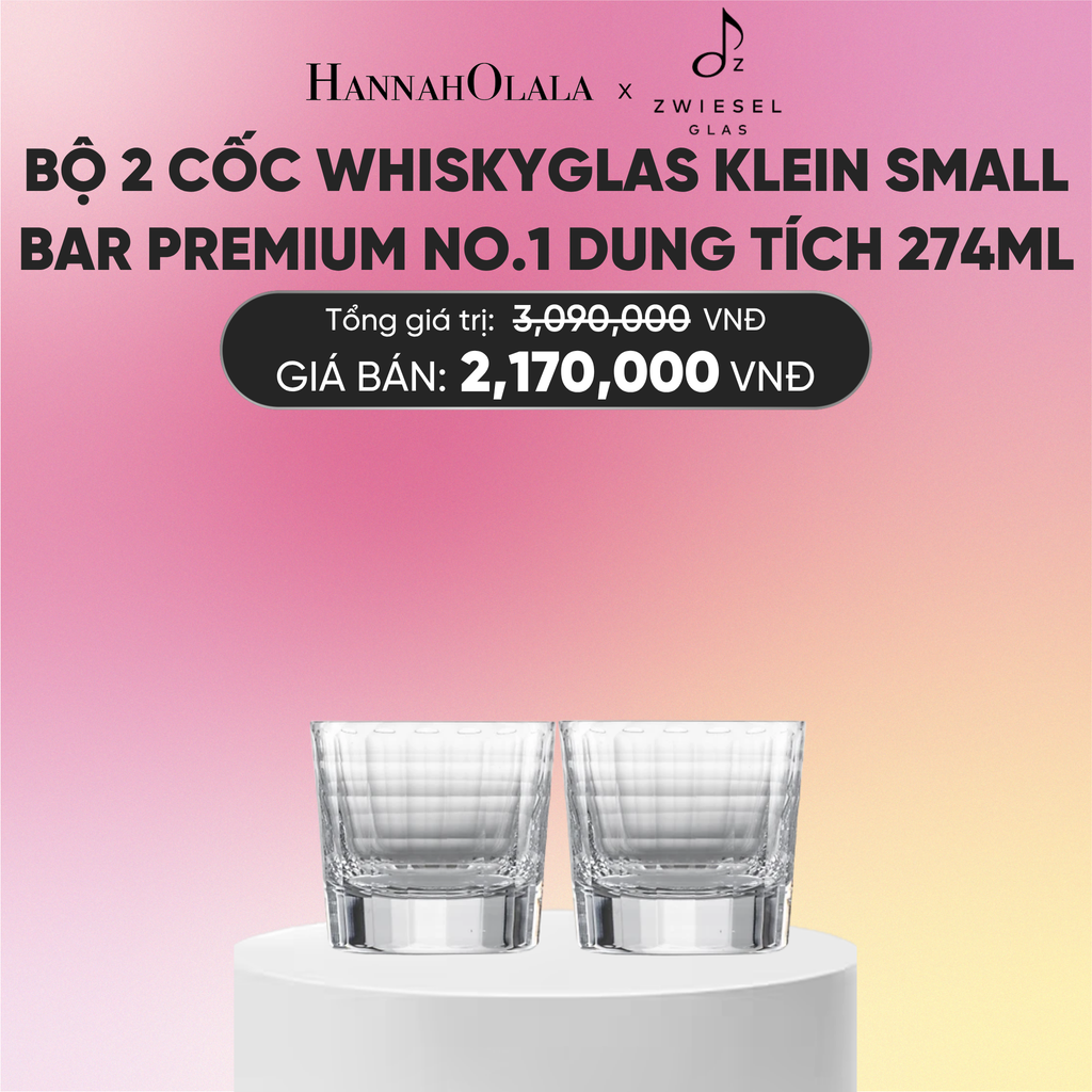  BỘ 2 CỐC ZWIESEL WHISKYGLAS KLEIN 123856 SMALL BAR PREMIUM NO.1 DUNG TÍCH 274ML 