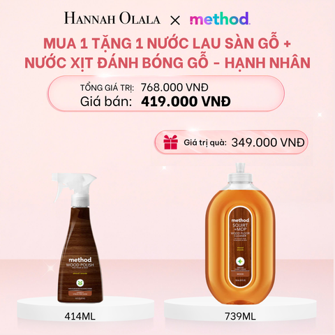  E693_DEAL 5: [MUA 1 TẶNG 1] COMBO CHĂM SÓC GỖ - NƯỚC XỊT ĐÁNH BÓNG VÀ LÀM SÁNG GỖ CHUYÊN DỤNG 414ML tặng NƯỚC LAU SÀN GỖ LÀM SÁNG 739ML - HƯƠNG HẠNH NHÂN 