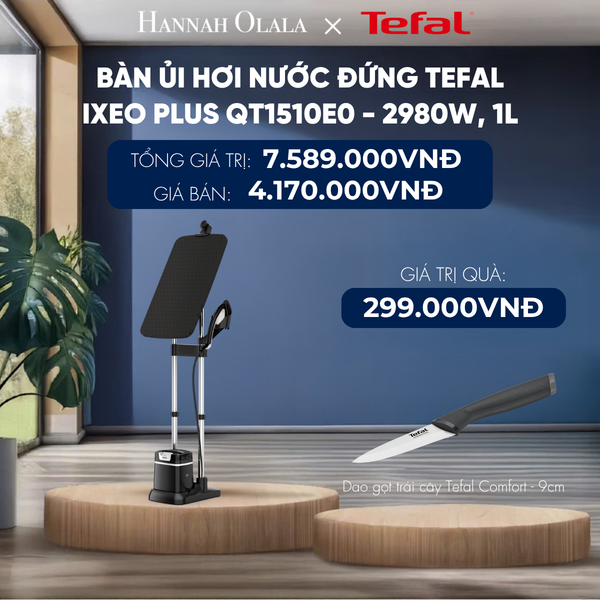  BÀN ỦI HƠI NƯỚC ĐỨNG TEFAL IXEO PLUS QT1510E0 - 2980W, 1L - DEAL 3 - H211 