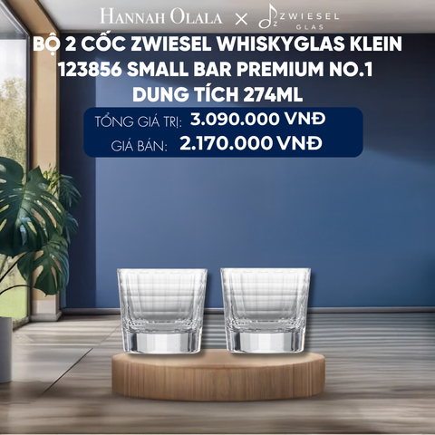  BỘ 2 CỐC ZWIESEL WHISKYGLAS KLEIN 123856 SMALL BAR PREMIUM NO.1 DUNG TÍCH 274ML 