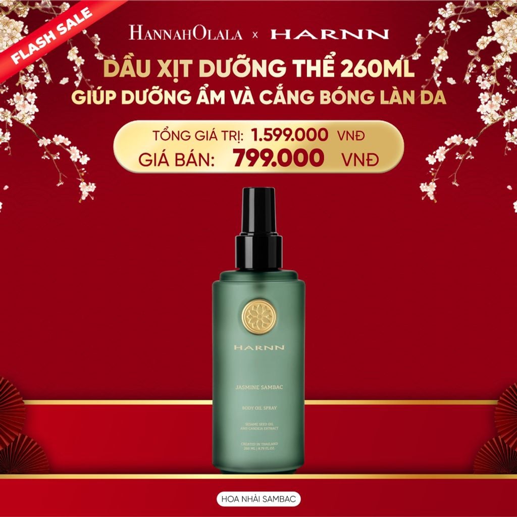  DEAL 5. [FLASH SALE] DẦU XỊT DƯỠNG THỂ HARNN 260ML GIÚP DƯỠNG ẨM VÀ CẮNG BÓNG LÀN DA 