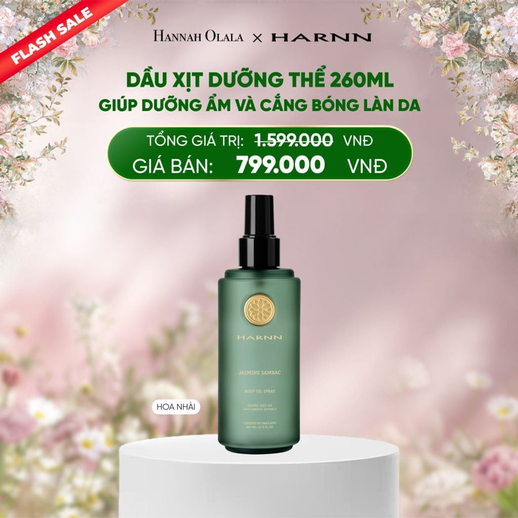  DEAL 5: [FLASH SALE] DẦU XỊT DƯỠNG THỂ HARNN 260ML GIÚP DƯỠNG ẨM VÀ CẮNG BÓNG LÀN DA 