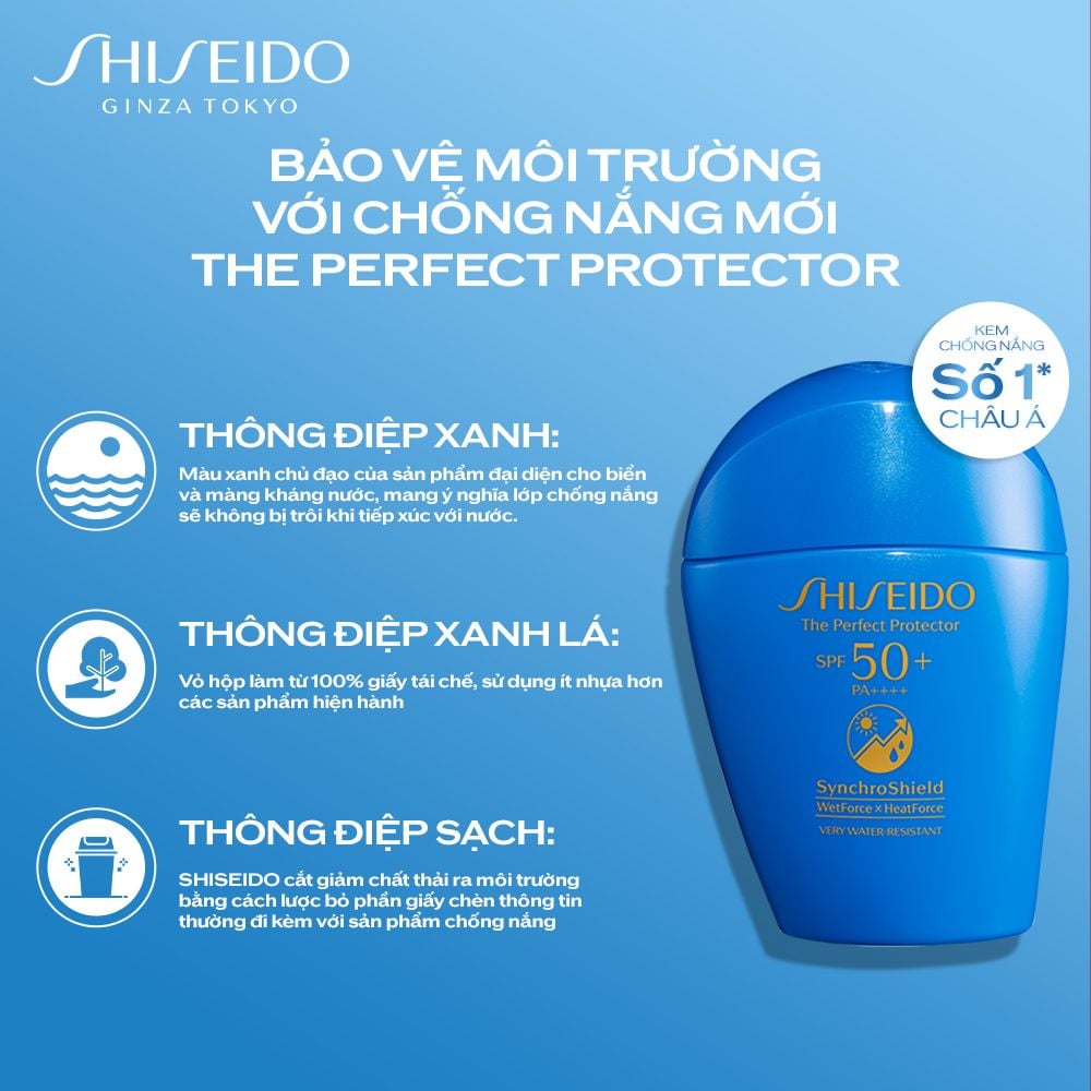  DEAL 3: SỮA CHỐNG NẮNG DƯỠNG DA SHISEIDO GSC PERFECT SUN PROTECTOR LOTION SPF50+ 50ML 
