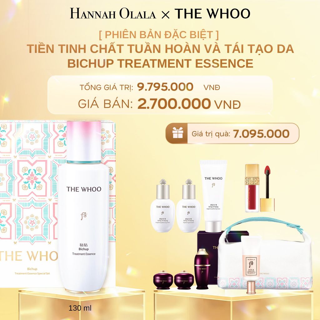  DEAL 5: [PHIÊN BẢN ĐẶC BIỆT] BỘ TIỀN TINH CHẤT TUẦN HOÀN VÀ TÁI TẠO DA THE WHOO BICHUP TREATMENT ESSENCE 130ML 
