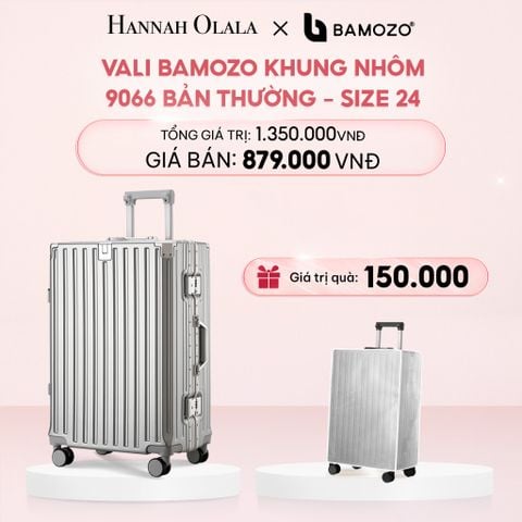  E22_DEAL 2: VALI BAMOZO KHUNG NHÔM 9066 BẢN THƯỜNG (TẶNG BỌC VALI TRONG SUỐT) 