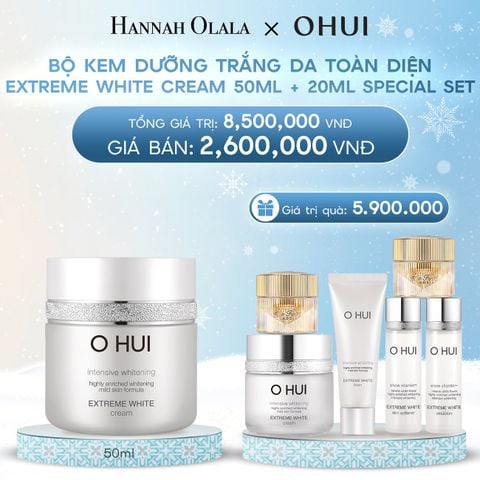  DEAL 5: BỘ KEM DƯỠNG TRẮNG DA TOÀN DIỆN OHUI EXTREME WHITE CREAM 50ML + 20ML SPECIAL SET 
