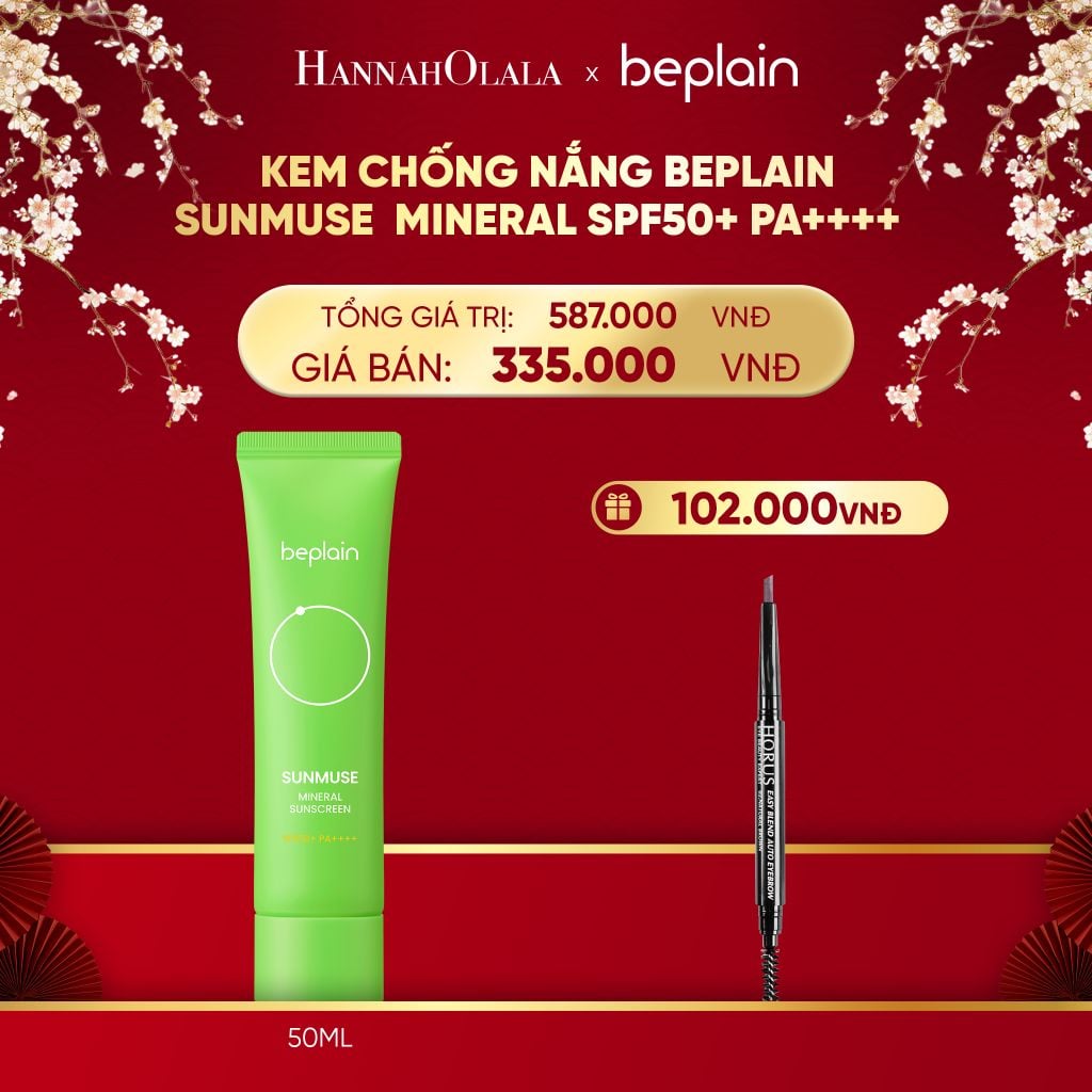  A918_DEAL 3: KEM CHỐNG NẮNG BEPLAIN SUNMUSE SUNSCREEN SPF50+ PA++++ 50ML PHÂN LOẠI BẤT KÌ 