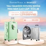  C905_DEAL 1: VALI BAMOZO KHUNG NHÔM 9066 BẢN CAO CẤP (TẶNG BỌC VALI CC TRONG SUỐT + TÚI ĐỰNG GIÀY) 