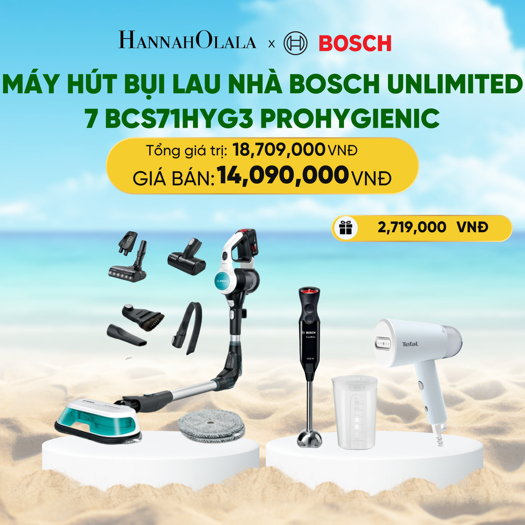  MÁY HÚT BỤI LAU NHÀ BOSCH UNLIMITED 7 BCS71HYG3 PROHYGIENIC 
