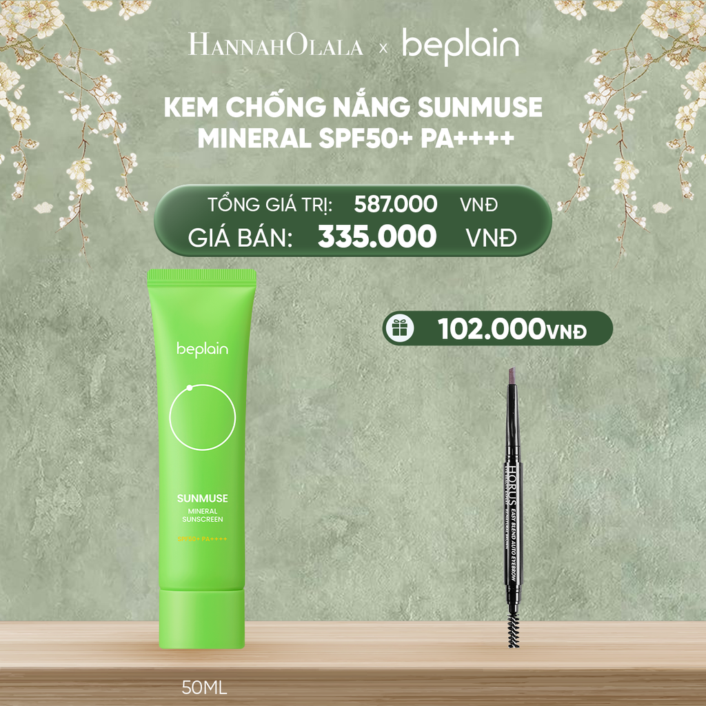  DEAL 3: KEM CHỐNG NẮNG BEPLAIN SUNMUSE MOISTURE SUNSCREEN SPF50+ PA++++ 50ML (MÀU XANH DƯƠNG) 