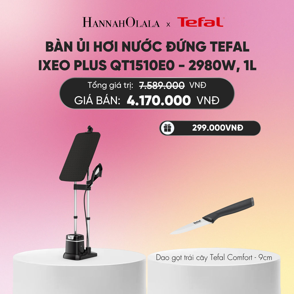  BÀN ỦI HƠI NƯỚC ĐỨNG TEFAL IXEO PLUS QT1510E0 - 2980W, 1L_A372 