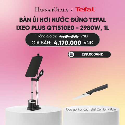  BÀN ỦI HƠI NƯỚC ĐỨNG TEFAL IXEO PLUS QT1510E0 - 2980W, 1L_A372 