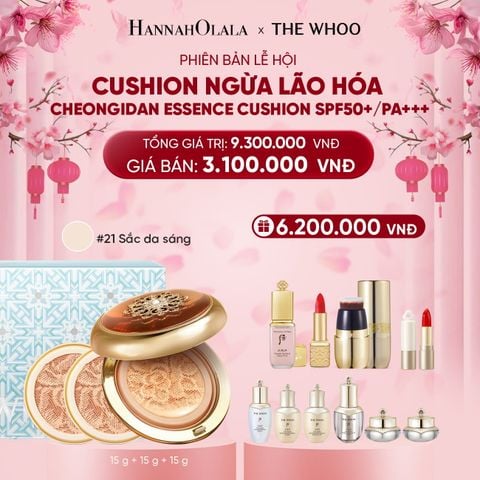  [GIAO HÀNG TỪ 08.01] DEAL 5: PHIÊN BẢN LỄ HỘI - CUSHION NGỪA LÃO HÓA WHOO CHEONGIDAN ESSENCE CUSHION SPF50+/PA+++ - MÀU 21 