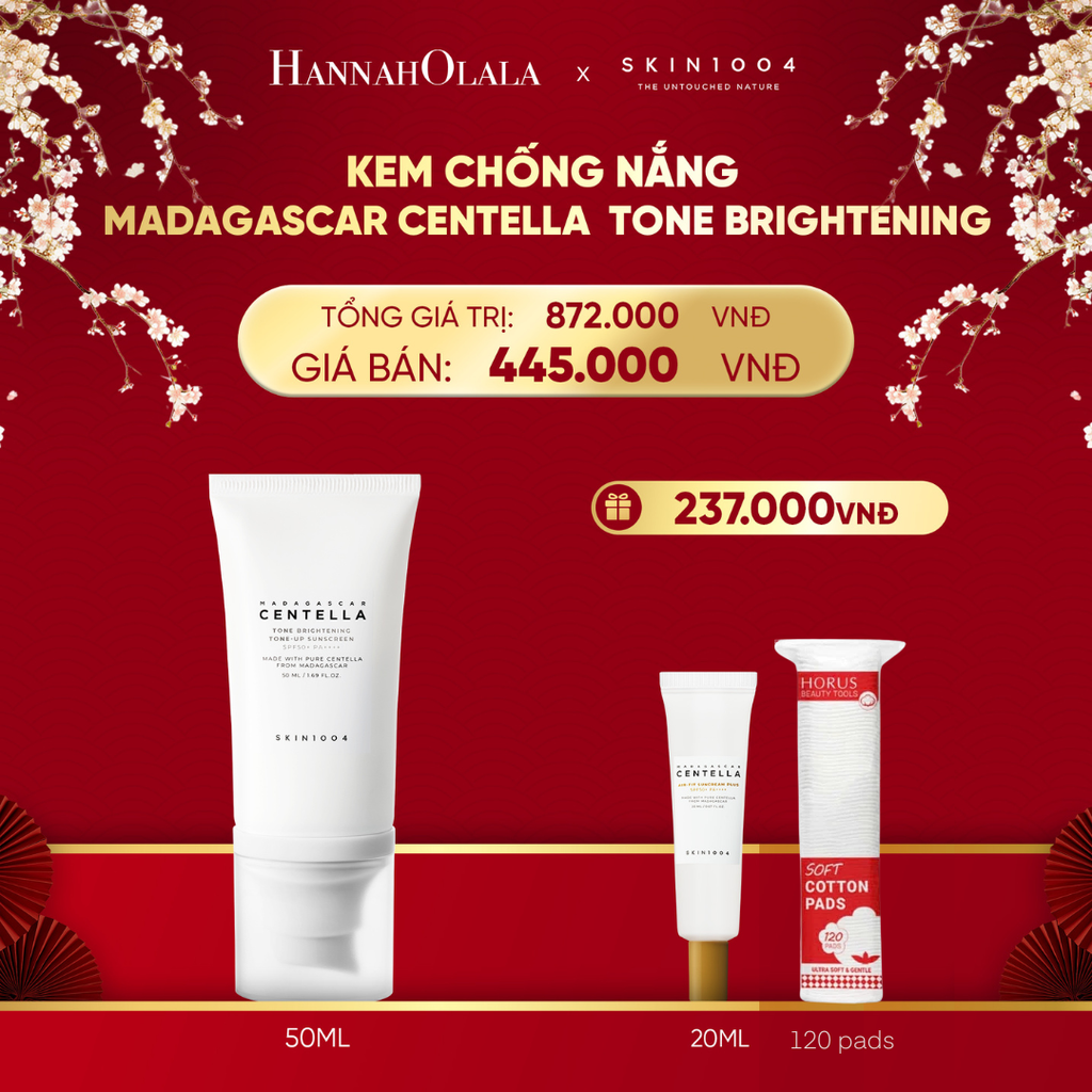  DEAL 2: SKIN1004 KEM CHỐNG NẮNG MADAGASCAR CENTELLA TONE BRIGHTENING TONE-UP SUNSCREEN SPF50+ PA++++ 50ML 