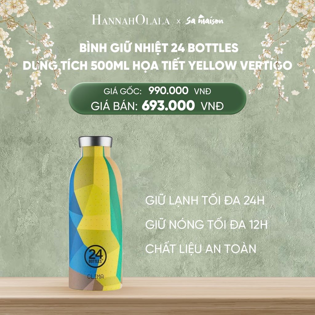  DEAL 1: BÌNH GIỮ NHIỆT 24 BOTTLES DUNG TÍCH 500ML HỌA TIẾT 