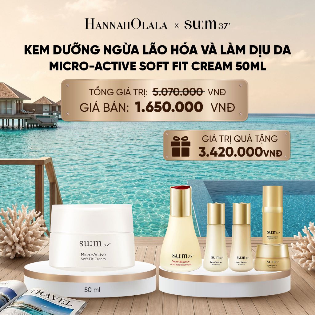  KEM DƯỠNG NGỪA LÃO HÓA VÀ LÀM DỊU DA SU:M37 MICRO-ACTIVE SOFT FIT CREAM 50ML_ D1802 