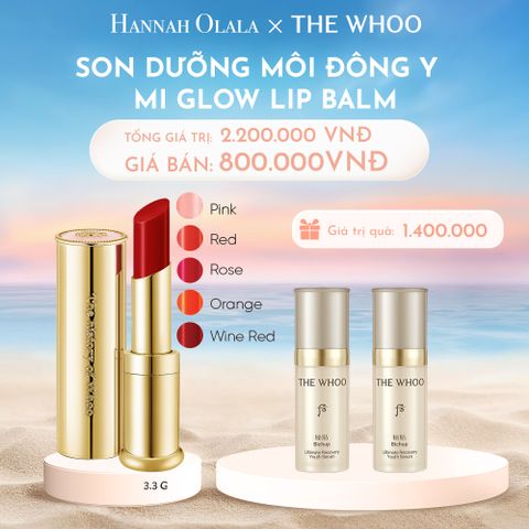  C37_DEAL 05: SON DƯỠNG MÔI ĐÔNG Y WHOO GONGJINHYANG MI GLOW LIP BALM 3.3G 