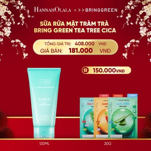 DEAL 1: SỬA RỬA MẶT TRÀM TRÀ BRING GREEN TEA TREE CICA DEEP CLEANSING FOAM 120ML 