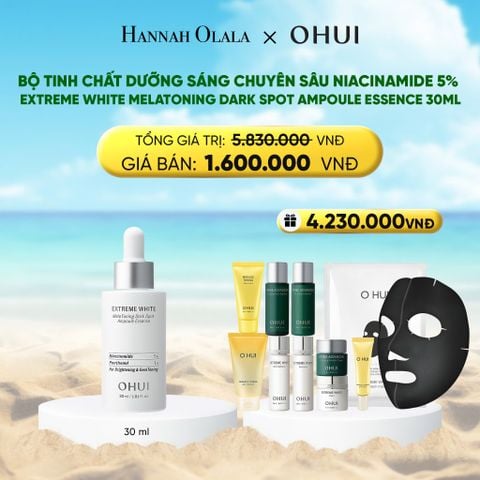  DEAL 44: BỘ TINH CHẤT DƯỠNG SÁNG CHUYÊN SÂU NIACINAMIDE 5% EXTREME WHITE MELATONING DARK SPOT AMPOULE ESSENCE 30ML 
