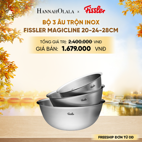  BỘ 3 ÂU TRỘN INOX FISSLER MAGICLINE 20-24-28CM - E1886 
