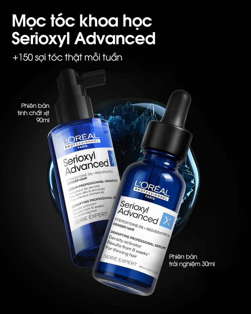 DEAL 13: [PHIÊN BẢN TRẢI NGHIỆM] TINH CHẤT HỖ TRỢ MỌC TÓC L'ORÉAL PROFESSIONNEL SERIOXYL ADVANCED 30ML 