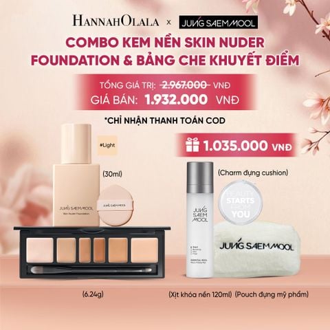  COMBO KEM NỀN SKIN NUDER FOUNDATION & BẢNG CHE KHUYẾT ĐIỂM - A2218 