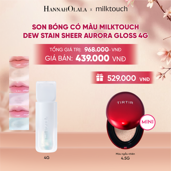  SON BÓNG CÓ MÀU MILKTOUCH DEW STAIN SHEER AURORA GLOSS 4G - DEAL 4 - A1150 