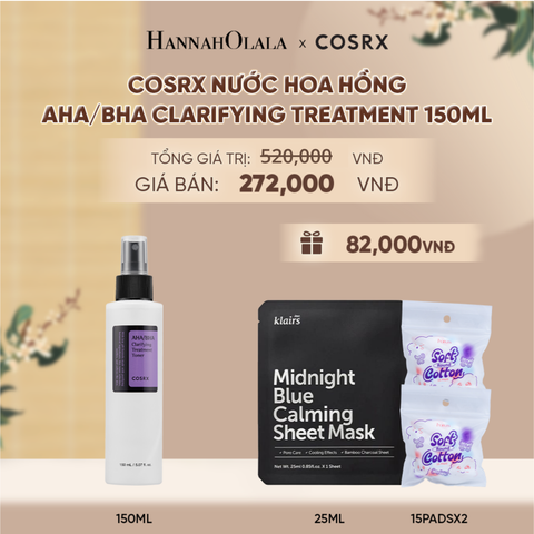  COSRX NƯỚC HOA HỒNG AHA/BHA CLARIFYING TREATMENT TONER 150ML - A1652 