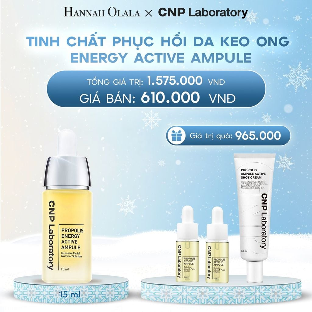  DEAL 5: TINH CHẤT PHỤC HỒI DA KEO ONG CNP PROPOLIS ENERGY ACTIVE AMPULE 15ML 