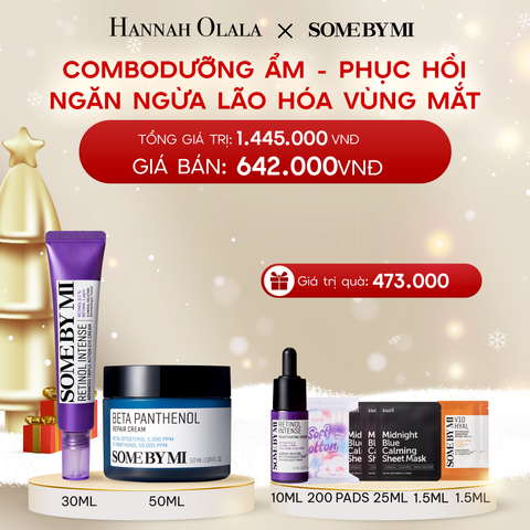  DEAL 5: COMBO DƯỠNG ẨM - PHỤC HỒI - NGĂN NGỪA LÃO HÓA VÙNG MẮT (KEM DƯỠNG + KEM MẮT RETINOL) 